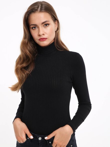 CONTE LBD 823 Классическая водолазка-боди в рубчик Conte elegant оптом