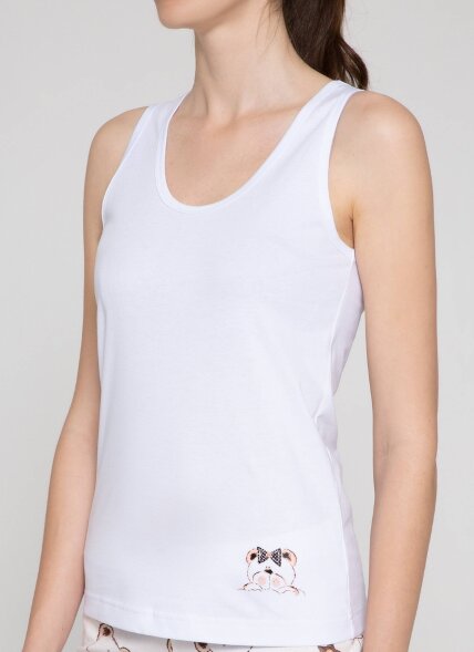 Dea Mia Майка женская 5702 SINGLET (100% Хлопок с аппликацией) 001 DEA MIA оптом