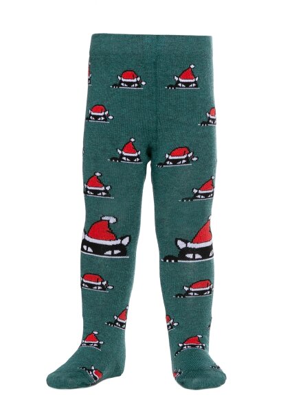Conte-kids Новогодние колготки с помпоном «Xmas cat» 557 CONTE-KIDS оптом