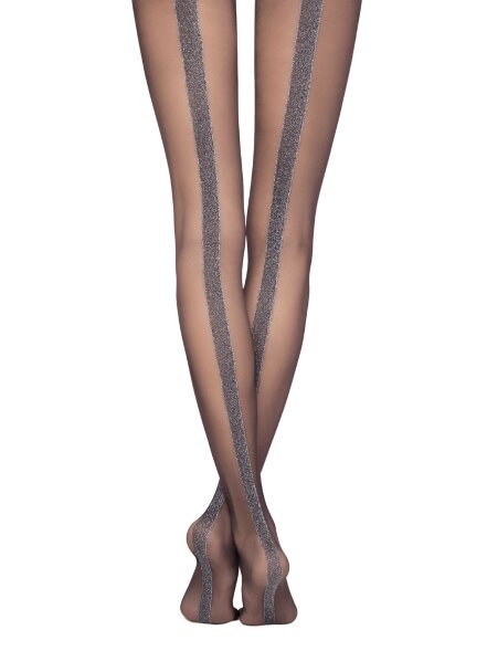 CONTE GLOSS Колготки женские с широкой полосой из люрекса Conte elegant оптом