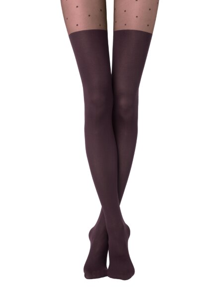 CONTE SENSATION Колготки женские в горошек с имитацией гольфинов Conte elegant оптом