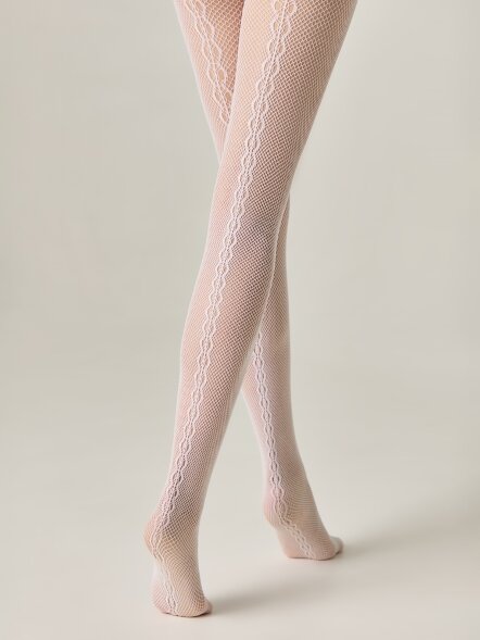 CONTE DREAM Колготки женские в сеточку с ажурным рисунком сзади Conte elegant оптом