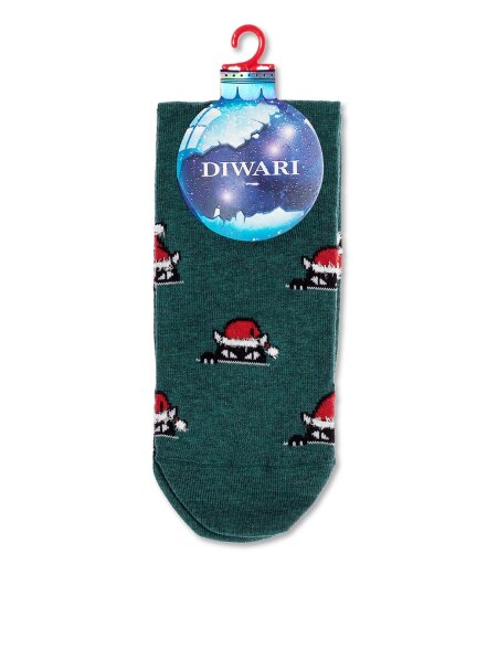DIWARI Новогодние носки с пушистой нитью «Xmas cat» 524 DIWARI оптом