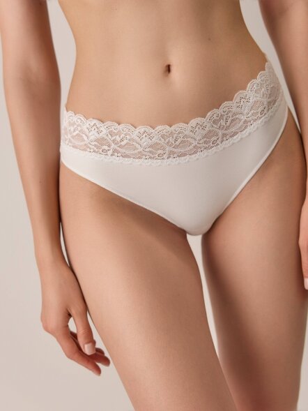 CONTE LACE WAIST LB 2479 Трусы «бикини» из хлопка с кружевом женские Conte elegant оптом